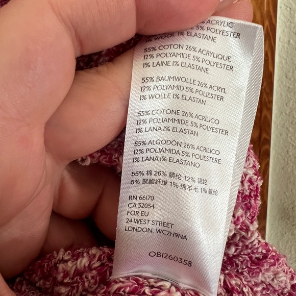 Free People Good Day Cropped Sweater Pink Size Large - Picture 7 of 9